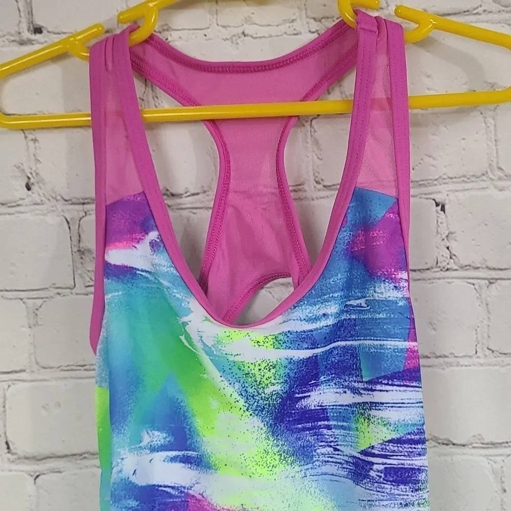 Under Armour Dusty Girls 7 Fitted Heat Gear One-piece Swimsuit Venetian Blue UA